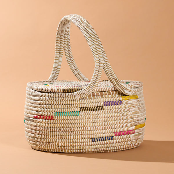 Binta Lidded Basket