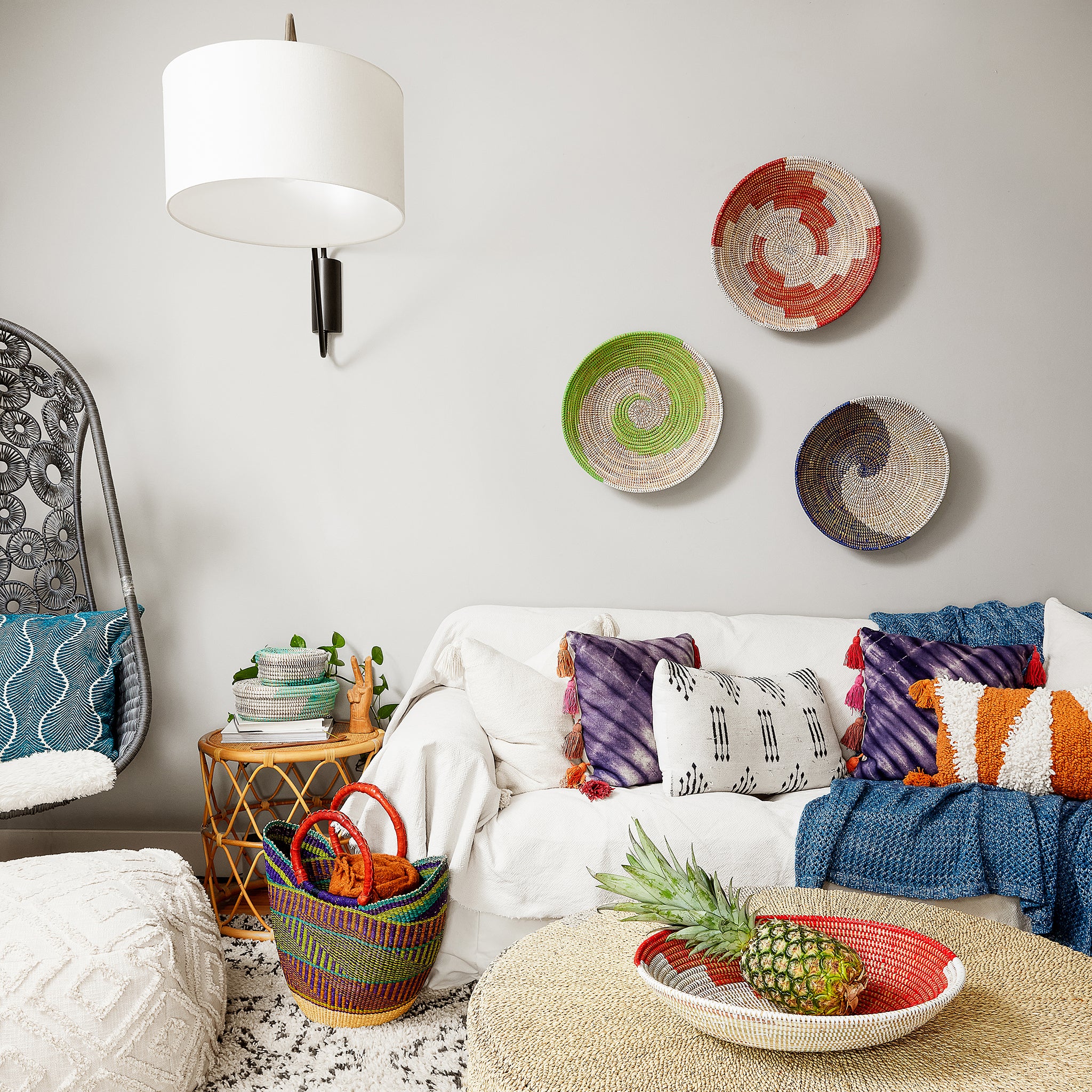 Souk Woven Bowl – Handwoven African Basket for Table Décor
