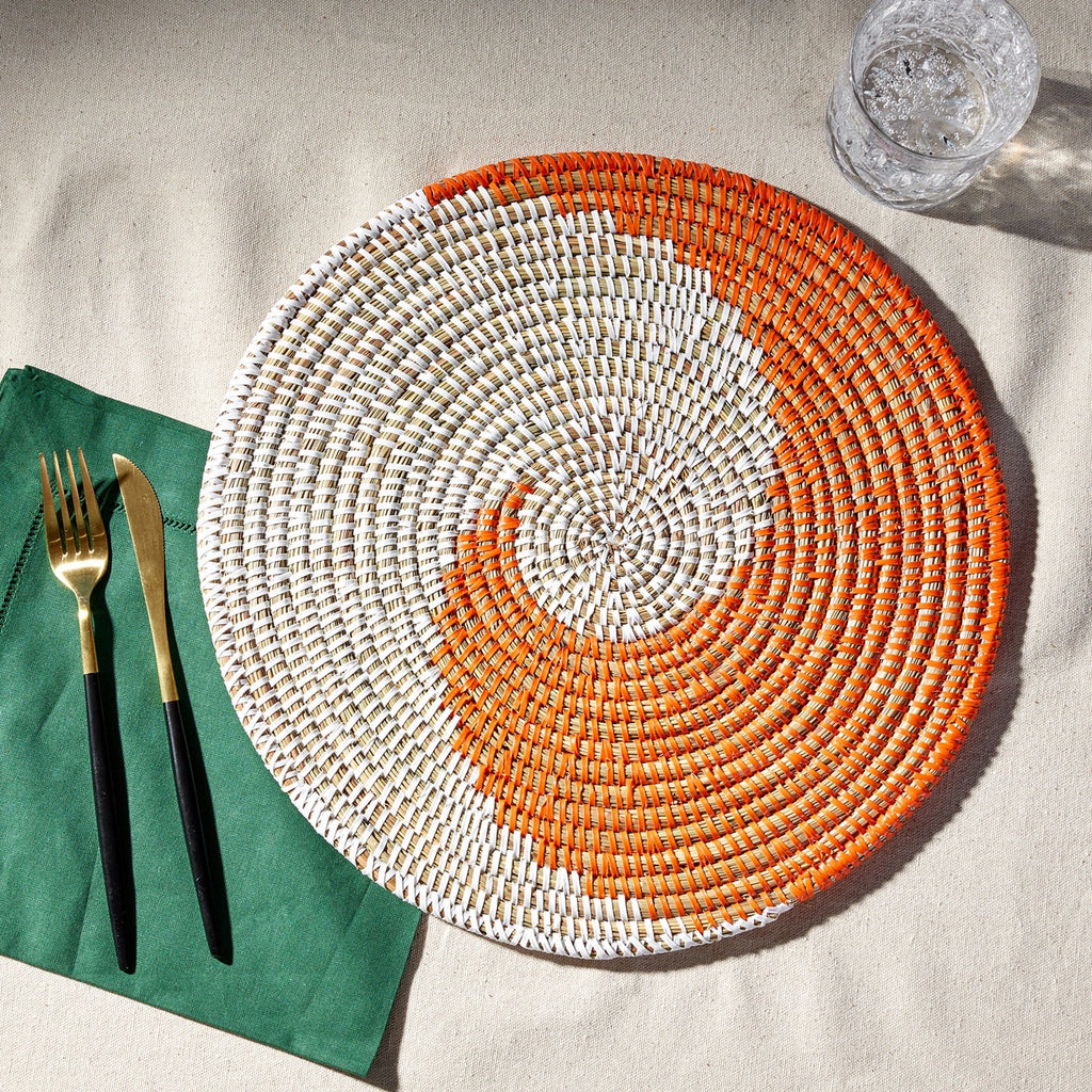 SYAILENDRA HANDWOVEN PLACEMATS - with outlet Borneo Agate