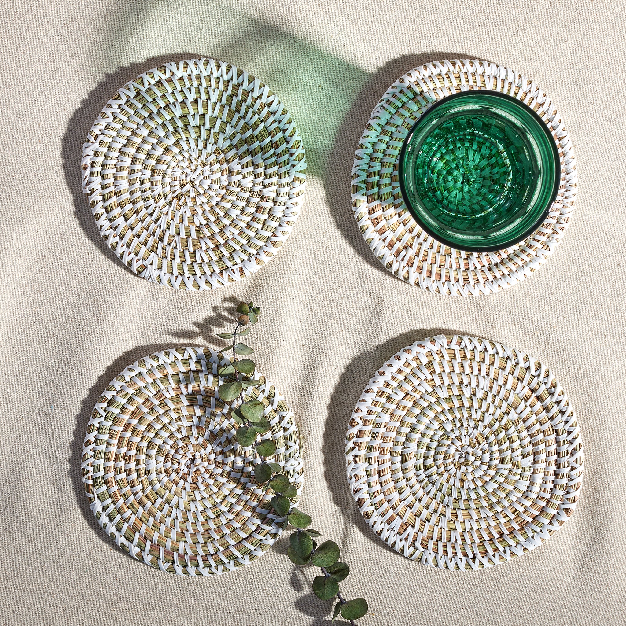 Ndeye Woven Coasters – Unique & Handmade African Table Décor
