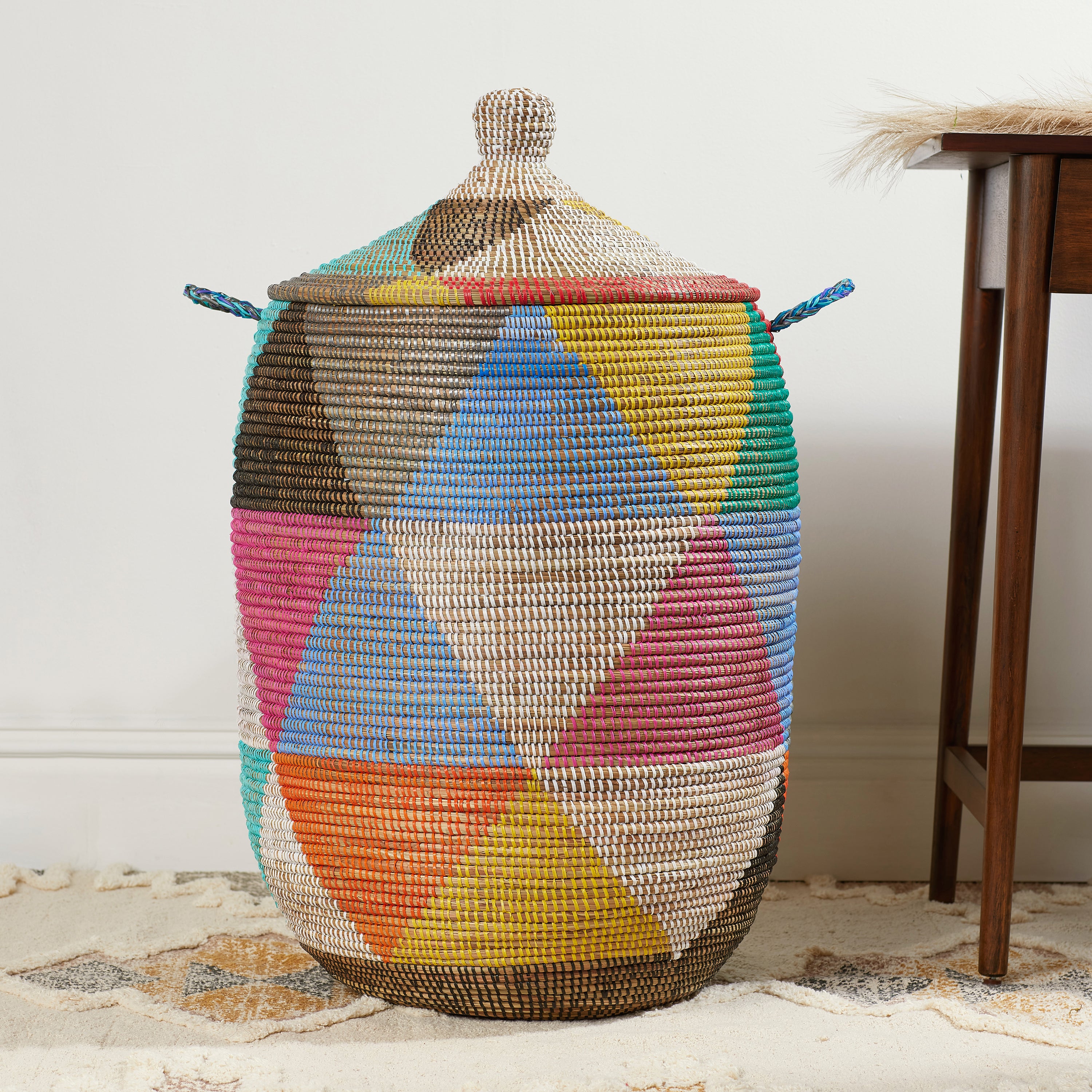 Ingobozi Woven Wool African Storage Basket
